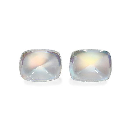 CUSHION-cut rainbow moonstone White 19.27 carats