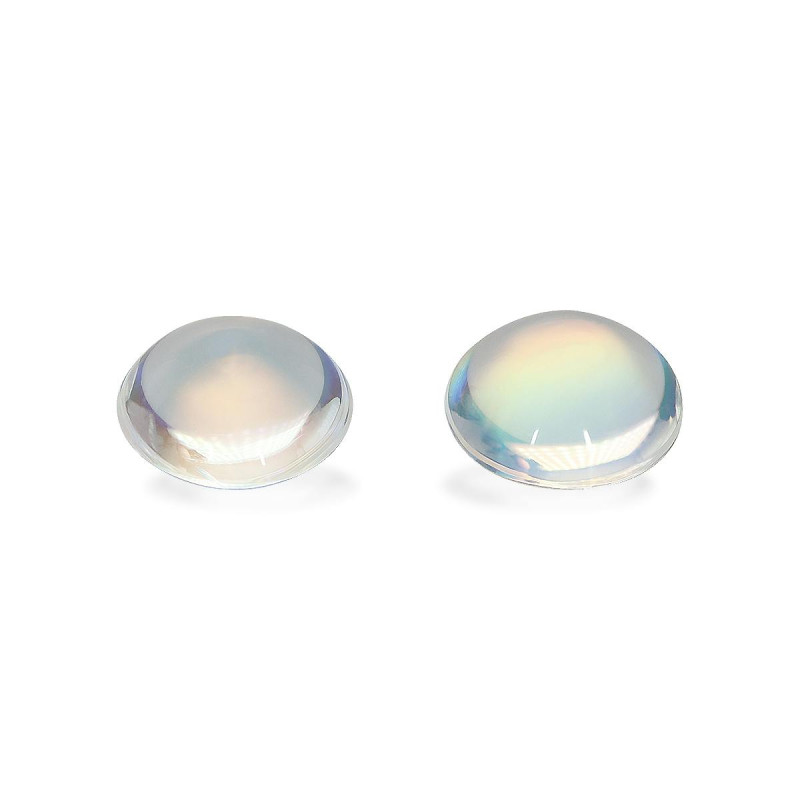 OVAL-cut rainbow moonstone White 11.39 carats