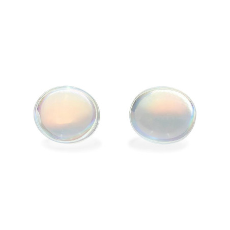 OVAL-cut rainbow moonstone White 11.39 carats