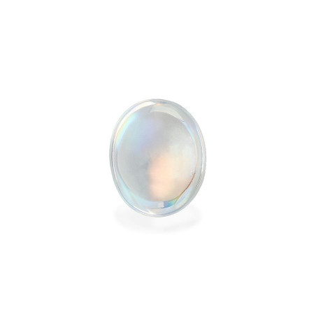 OVAL-cut rainbow moonstone White 8.71 carats