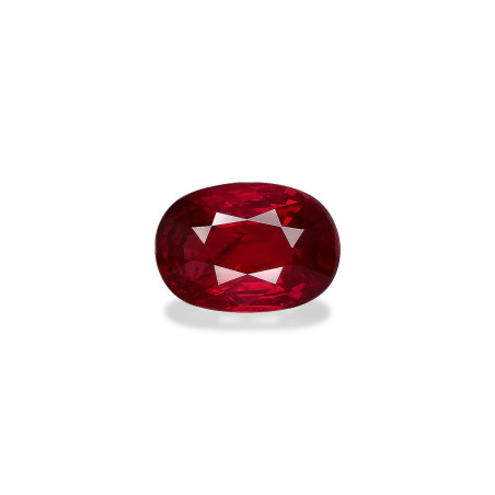 Rubis Naturel Du Mozambique - Cabochon Ovale 9,65 Carats, Rouge Translucide - Traité Au Plomb