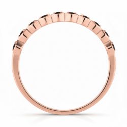 Bague Diamants Naturels Noirs Jana en Or 18K