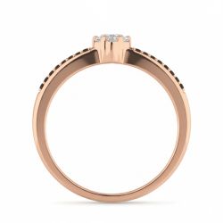 Bague Diamants Naturels Noirs Jamilla en Or 18K