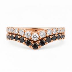 Bague Diamants Naturels Noirs Isabelle en Or 18K