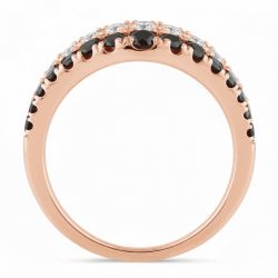 Bague Diamants Naturels Noirs Isabelle en Or 18K