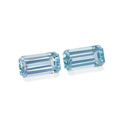 RECTANGULAR-cut Aquamarine Baby Blue 9.57 carats