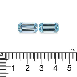 Aquamarin lengte RECHTECKIG Baby blau 9.57 karaten