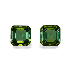 Tourmaline Verte taille CARRÉ Forest Green 3.28 carats