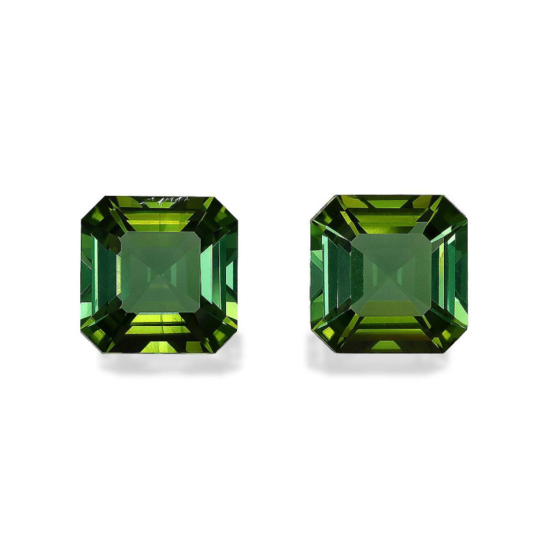 Tourmaline Verte taille CARRÉ Forest Green 3.28 carats