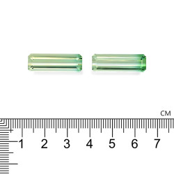 bi colour tourmaline lengte RECHTECKIG  23.50 karaten