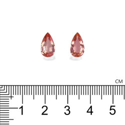 Pear-cut Pink Tourmaline Peach Pink 3.06 carats