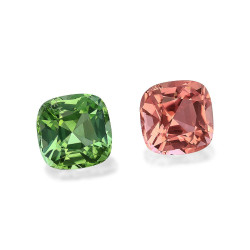 CUSHION-cut Pink Tourmaline Salmon Pink 12.43 carats