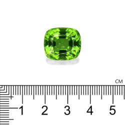 Peridot lengte KISSEN Limettengrün 17.41 karaten