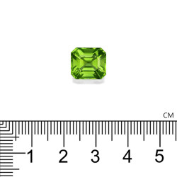RECTANGULAR-cut Peridot Pistachio Green 6.41 carats