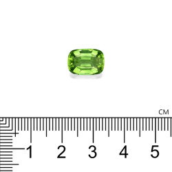 CUSHION-cut Peridot Lime Green 4.46 carats
