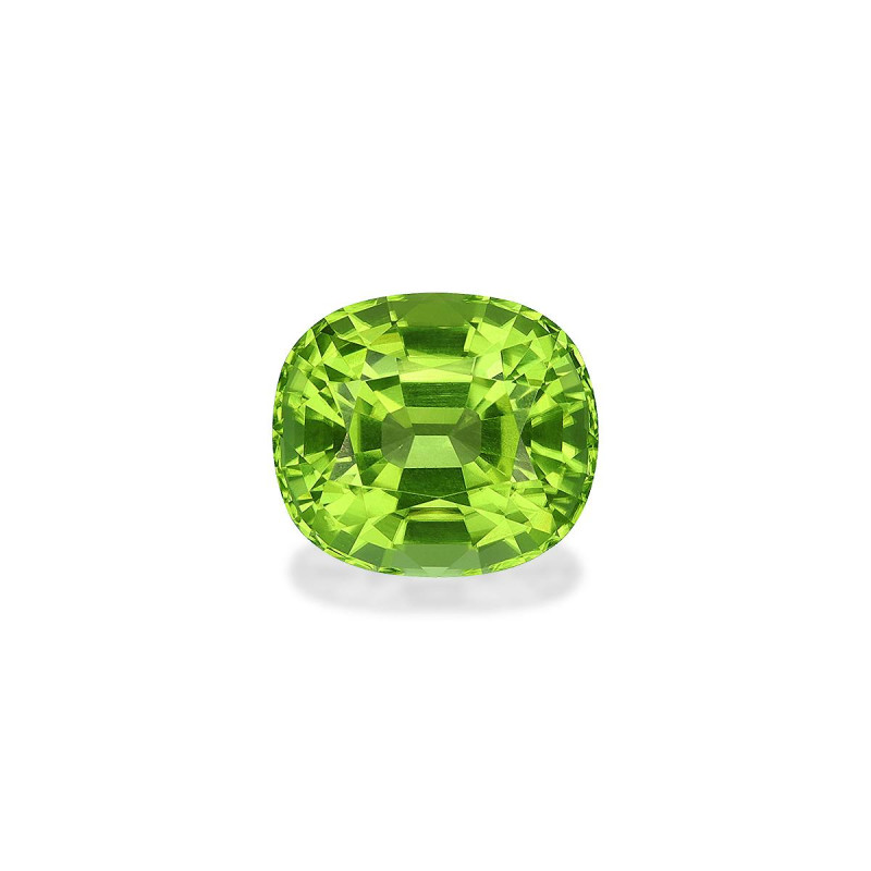 CUSHION-cut Peridot Lime Green 4.57 carats