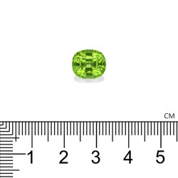 CUSHION-cut Peridot Lime Green 4.57 carats