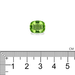 CUSHION-cut Peridot Lime Green 4.44 carats