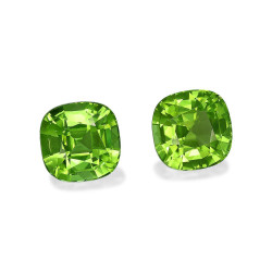 Peridot lengte KISSEN Limettengrün 15.23 karaten