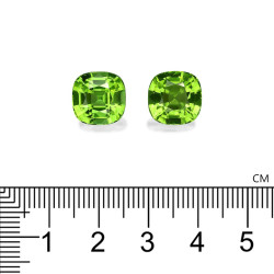 Peridot lengte KISSEN Limettengrün 15.23 karaten