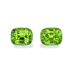 CUSHION-cut Peridot Pistachio Green 12.09 carats
