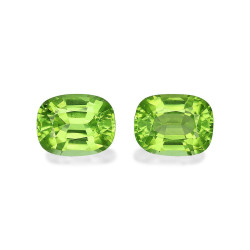 CUSHION-cut Peridot Lime Green 8.42 carats