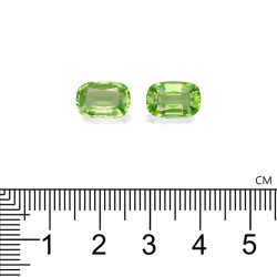 Peridot lengte KISSEN Limettengrün 5.79 karaten