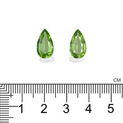 Peridot lengte Birne Limettengrün 5.63 karaten