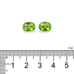 CUSHION-cut Peridot Lime Green 5.53 carats