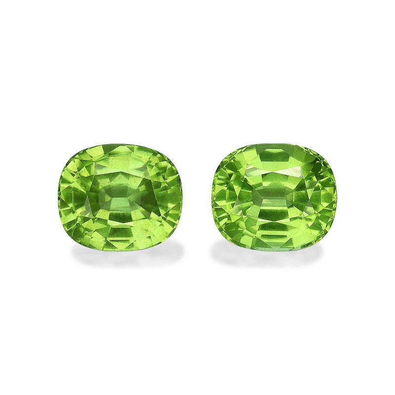 Peridot lengte KISSEN Limettengrün 5.22 karaten