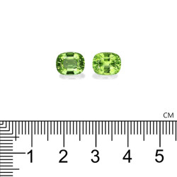 CUSHION-cut Peridot Pistachio Green 4.77 carats