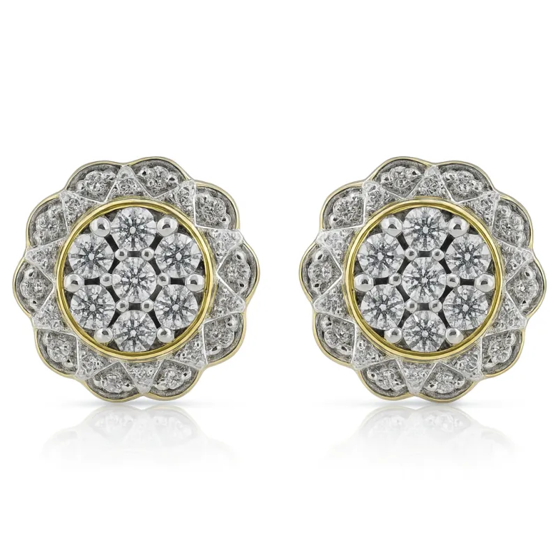 Rima Diamond Stud Earrings | 18K Gold & Natural Diamonds