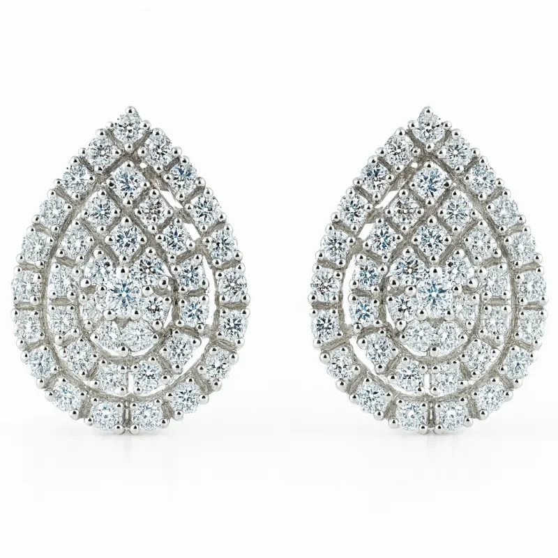 Pendientes de Diamantes Roxane Poire | Oro 18K y Diamantes