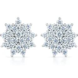 Salma Diamond Stud Earrings | 18K Gold & Natural Diamonds