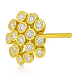 puces d'oreilles samira or jaune