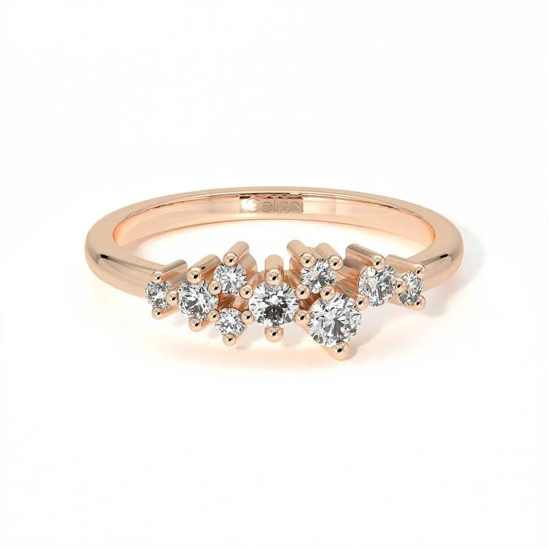 Halve Alliantie Diamanten Ster - Collectie Parijs | Celinni