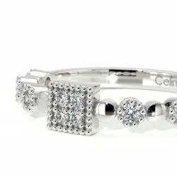 Demi-Alliance Diamants Bastille – Collection Paris | Celinni