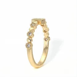 Demi-Alliance Diamants Bastille – Collection Paris | Celinni