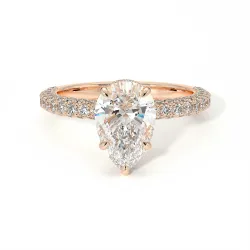 Verlovingsring Diamant Pamina II Peer Halo Verborgen | Celinni Parijs