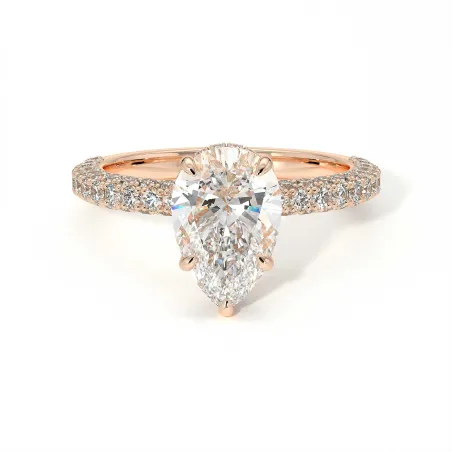 Anillo de Compromiso Pamina II Pera Halo Oculto