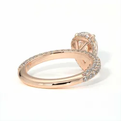 Pamina II Pear Halo Hidden Diamond Engagement Ring | Celinni Paris