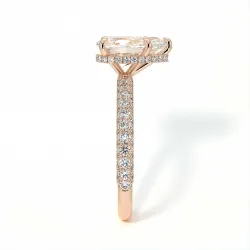 Verlovingsring Diamant Pamina II Peer Halo Verborgen | Celinni Parijs