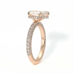 Pamina II Pear Halo Hidden Diamond Engagement Ring | Celinni Paris