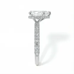 Verlovingsring Diamant Pamina II Peer Halo Verborgen | Celinni Parijs