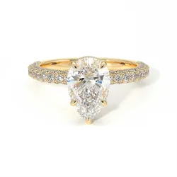 Verlovingsring Diamant Pamina II Peer Halo Verborgen | Celinni Parijs