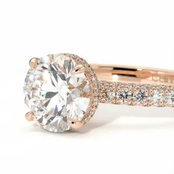 Bague de Fiançailles Diamant Pamina II Halo Caché | Celinni Paris