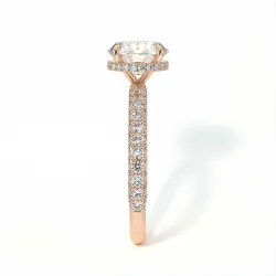 Pamina II Hidden Halo Diamond Engagement Ring | Celinni Paris