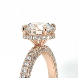 Bague de Fiançailles Diamant Pamina II Halo Caché | Celinni Paris