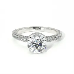 Verlobungsring Diamant Pamina II Versteckter Halo | Celinni Paris