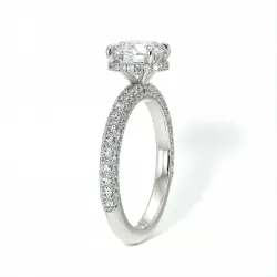 Pamina II Hidden Halo Diamond Engagement Ring | Celinni Paris